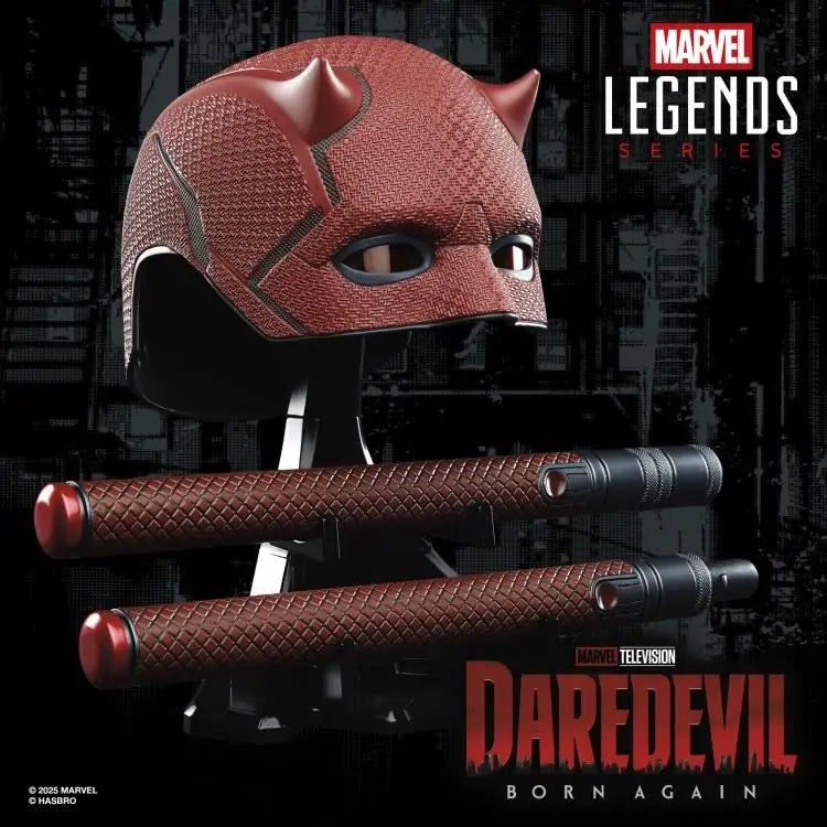 HASBRO PROP REPLICAS - DAREDEVIL: RENACIDO MASCARA Y BASTON - MARVEL LEGENDS