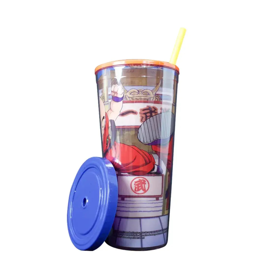 Vaso de Acrílico con tapa y popote - Dragon Ball Goku doble pared