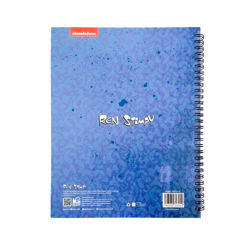 Geek Industry - Libreta Profesional Ren y Stimpy Rayado - Nickelodeon