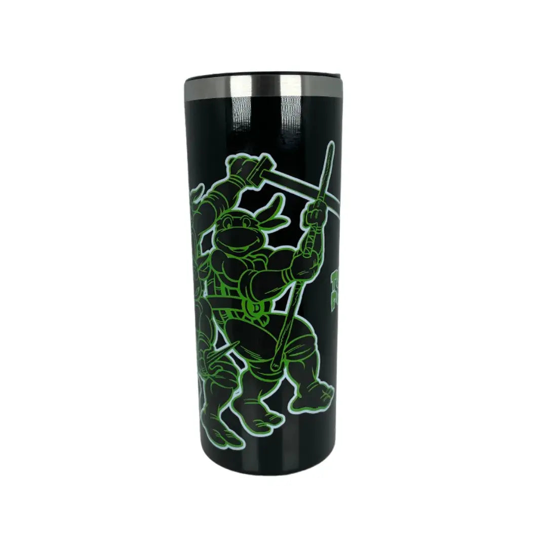 Termo Metálico Acero Inoxidable 591 ml Las Tortugas Ninja Negro