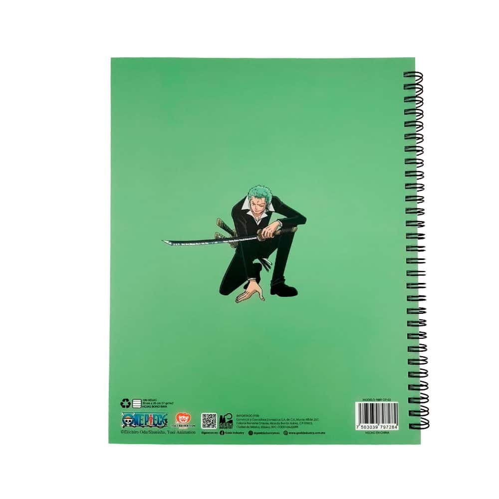 Geek Industry - Libreta Profesional Roronoa Zoro Rayado - One Piece