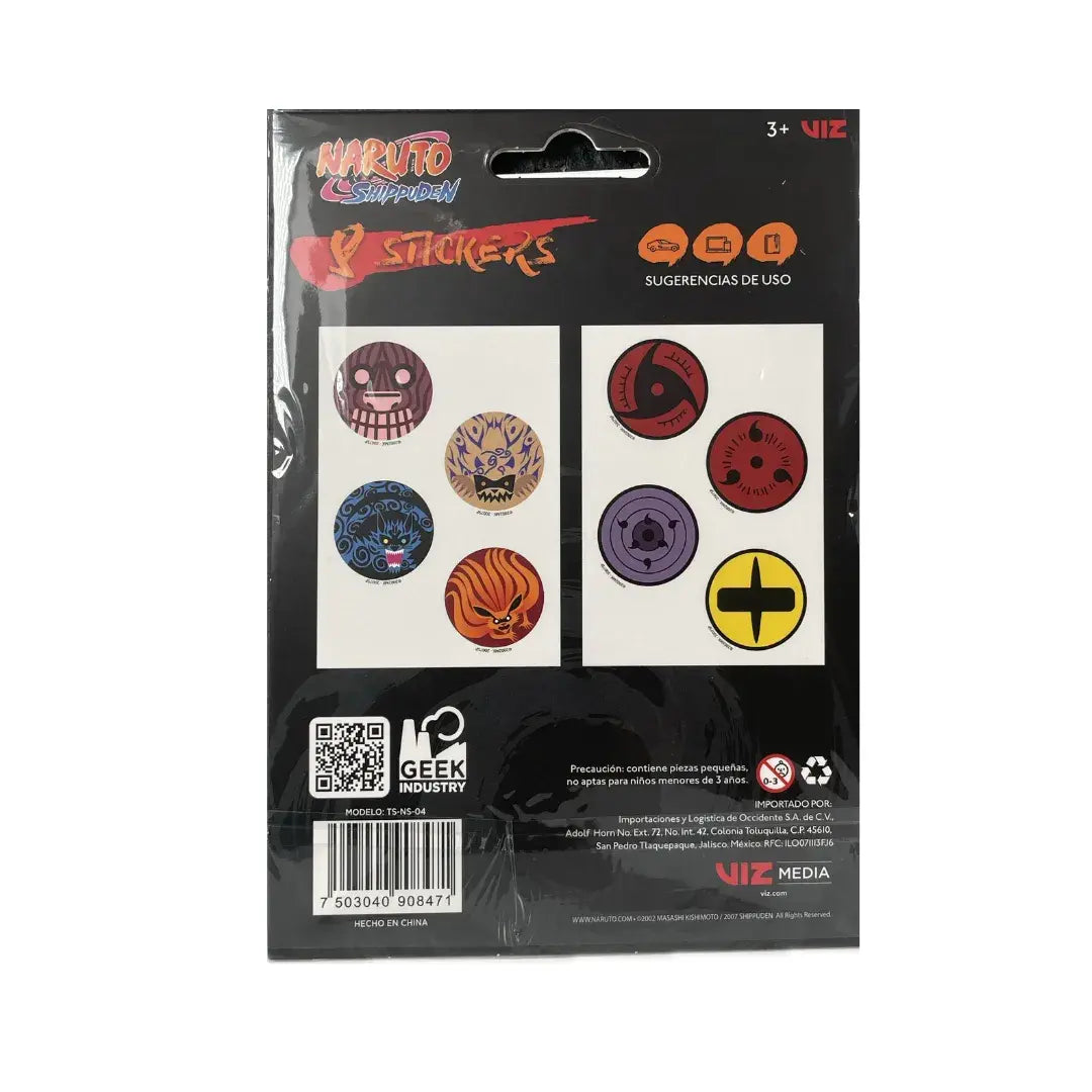Calcomanías de tatuajes temporales Hidrotransferible de Naruto Anime IIII