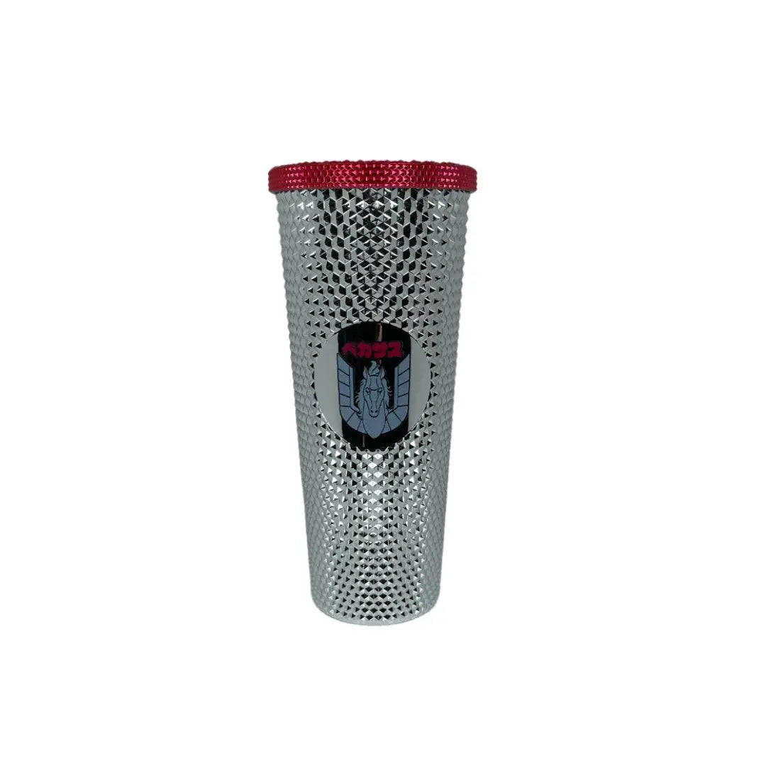 Vaso Con Popote De Acrílico Saint Seiya Seiya de Pegaso 709 ml