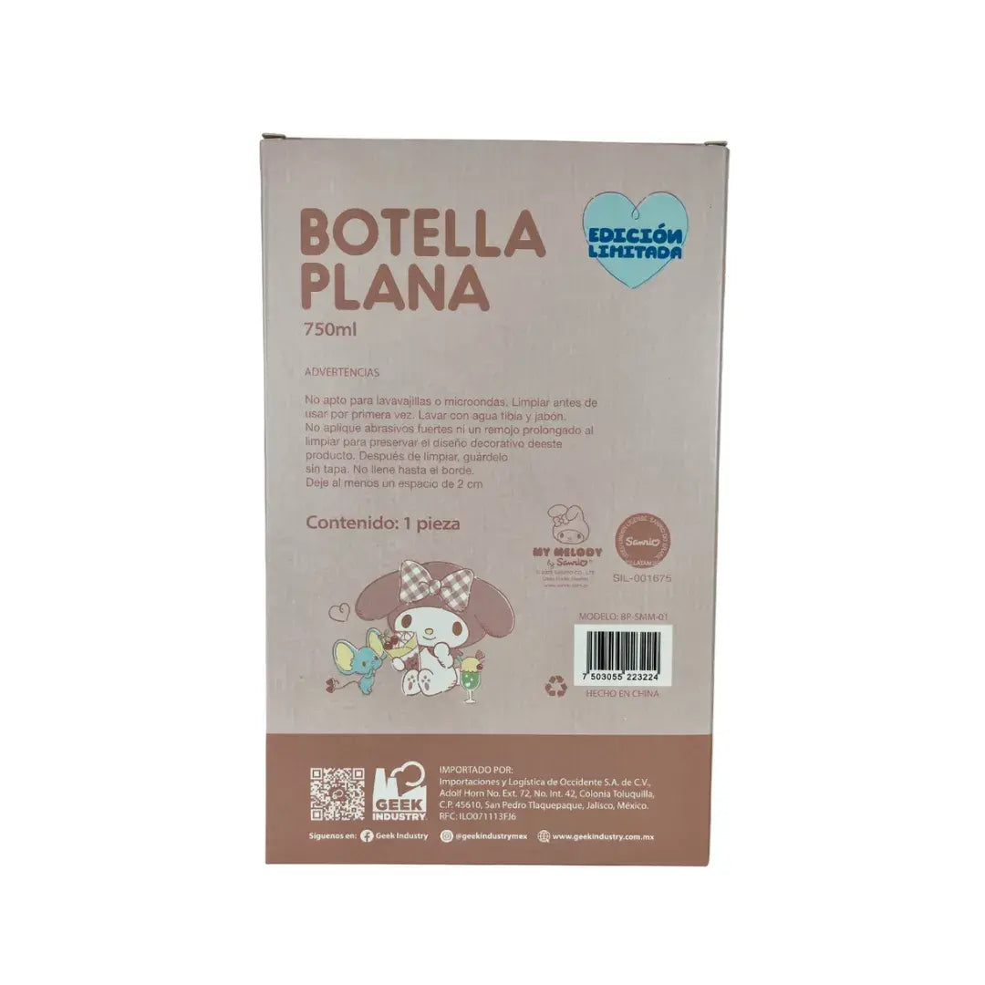 GEEK INDUSTRY - BOTELLA PLANA MY MELODY - HELLO KITTY