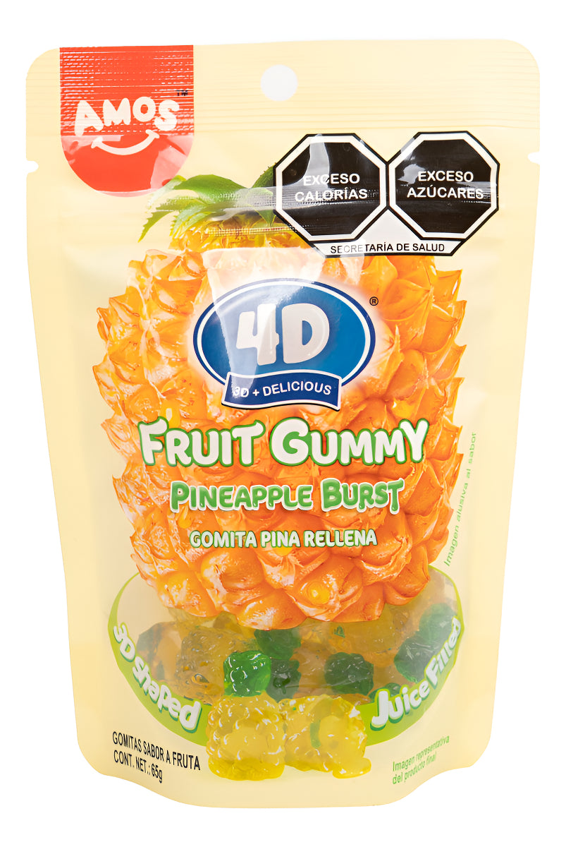 ASIAN SNACKS - GOMITAS RELLENAS DE PIÑA 4D 65G