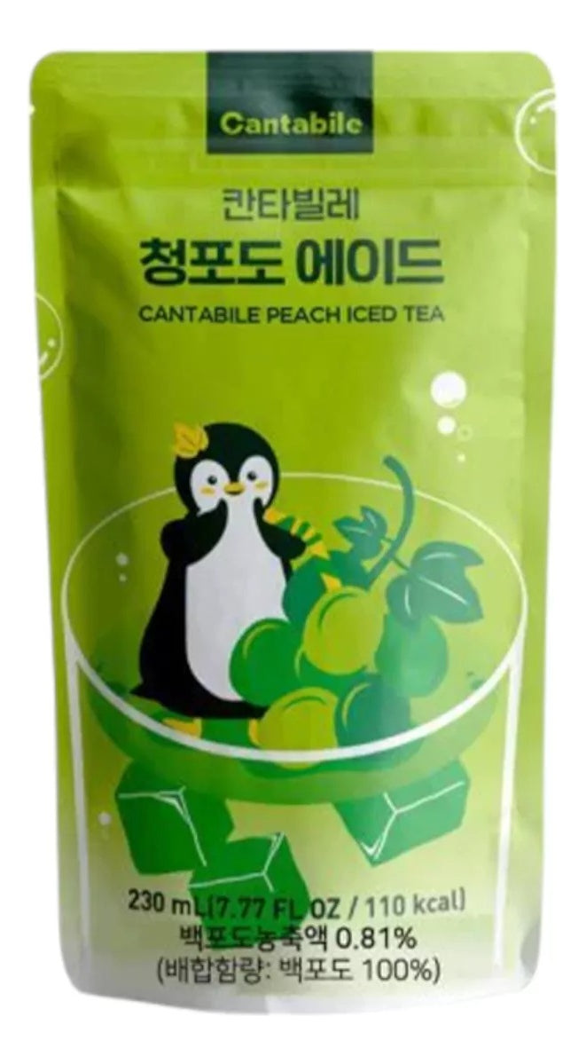 BEBIDA COREANA EN BOLSA SABOR UVA VERDE 230ML