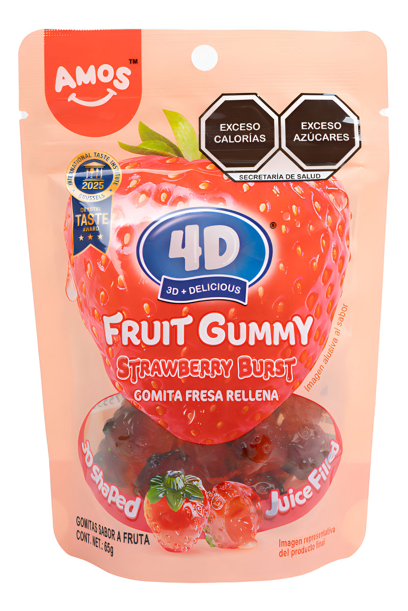 ASIAN SNACKS - GOMITAS RELLENAS DE FRESA 4D 65G
