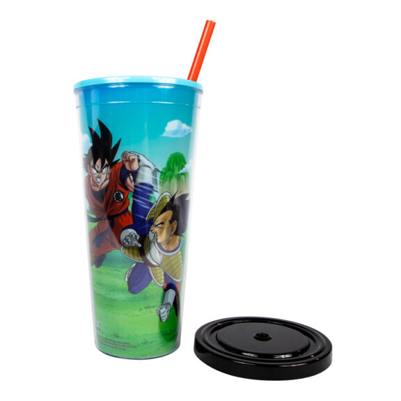 Geek Industry Vaso Con Popote Saiyajin Dragon Ball Z Oz