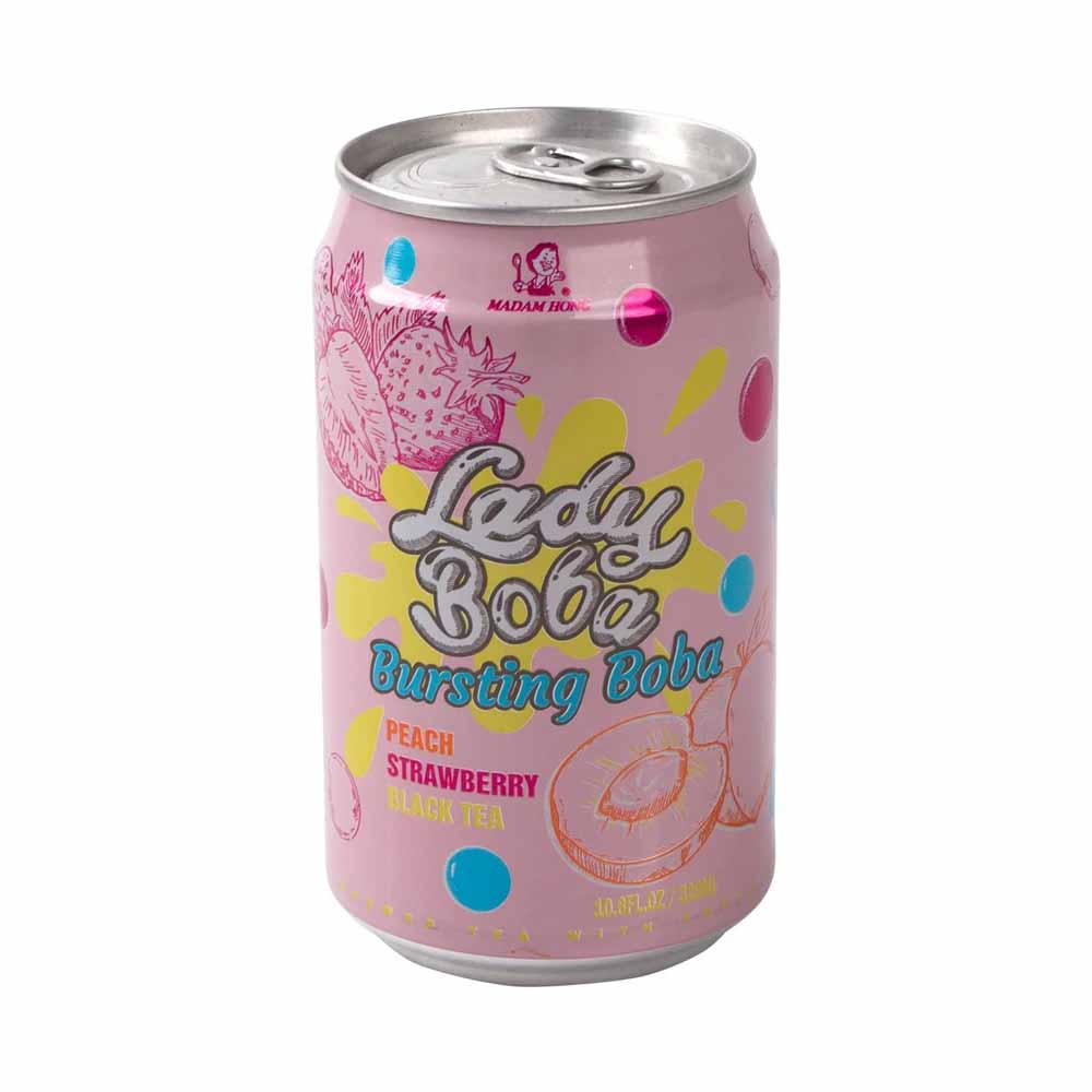 REFRESCO ASIATICO - LADY BOBA BUBBLE TEA DURAZNO Y FRESA 320
