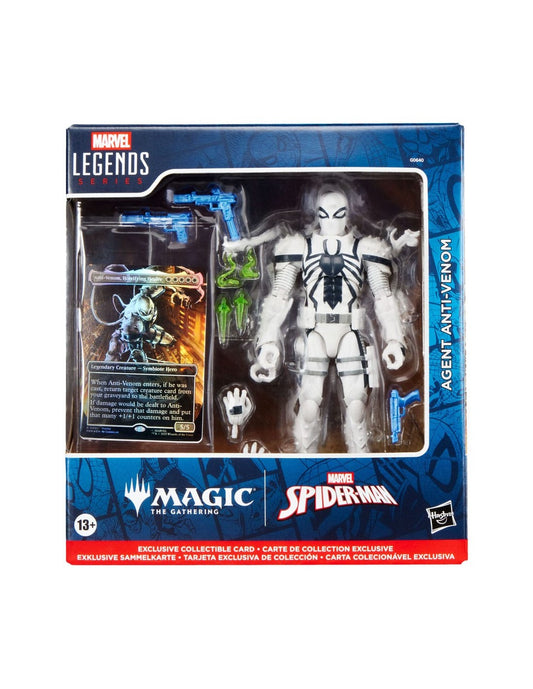 MARVEL LEGENDS MTG - AGENT ANTI VENOM 6 INCH FIGURE & CARD - SPIDER MAN
