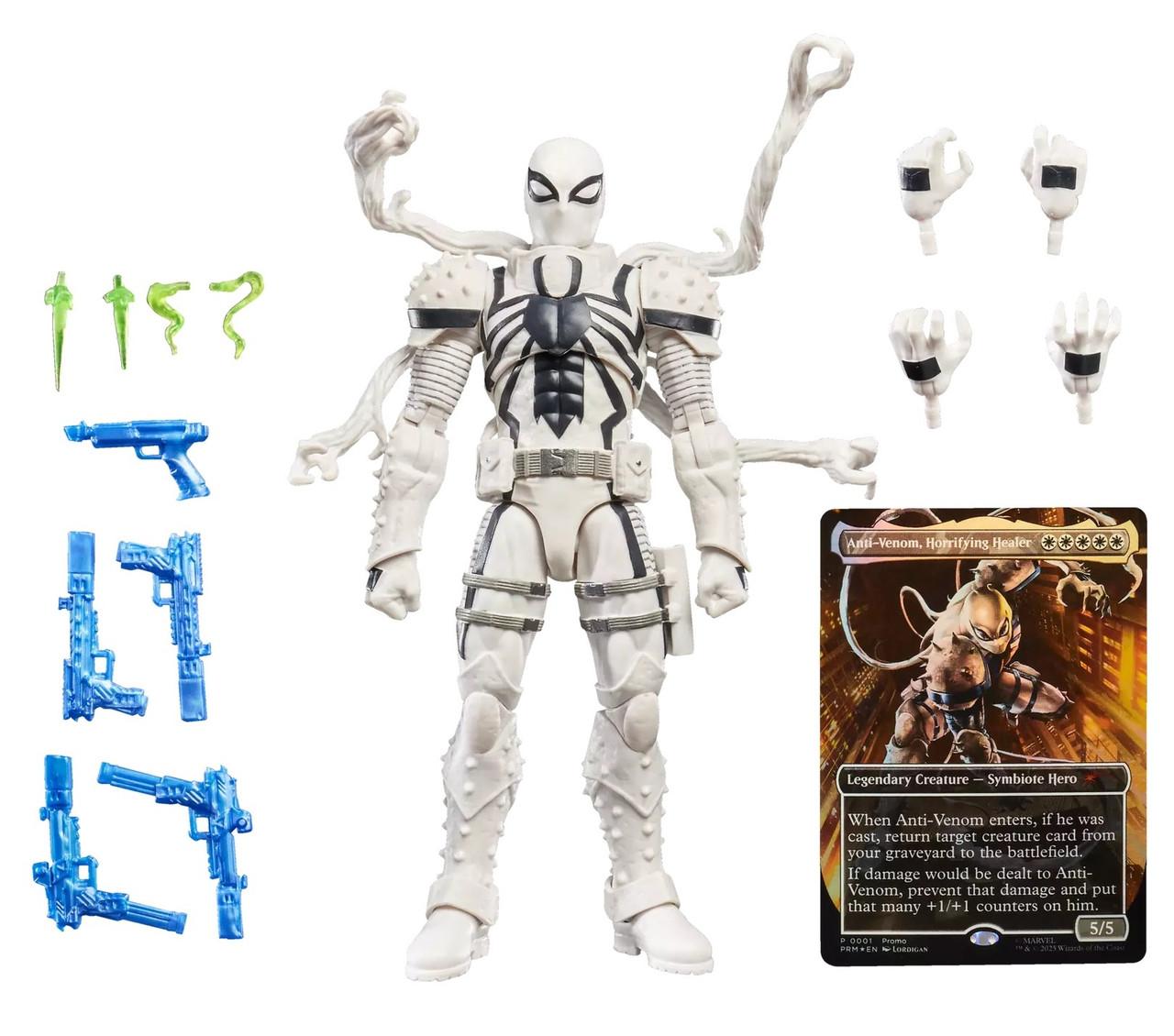 MARVEL LEGENDS MTG - AGENT ANTI VENOM 6 INCH FIGURE & CARD - SPIDER MAN