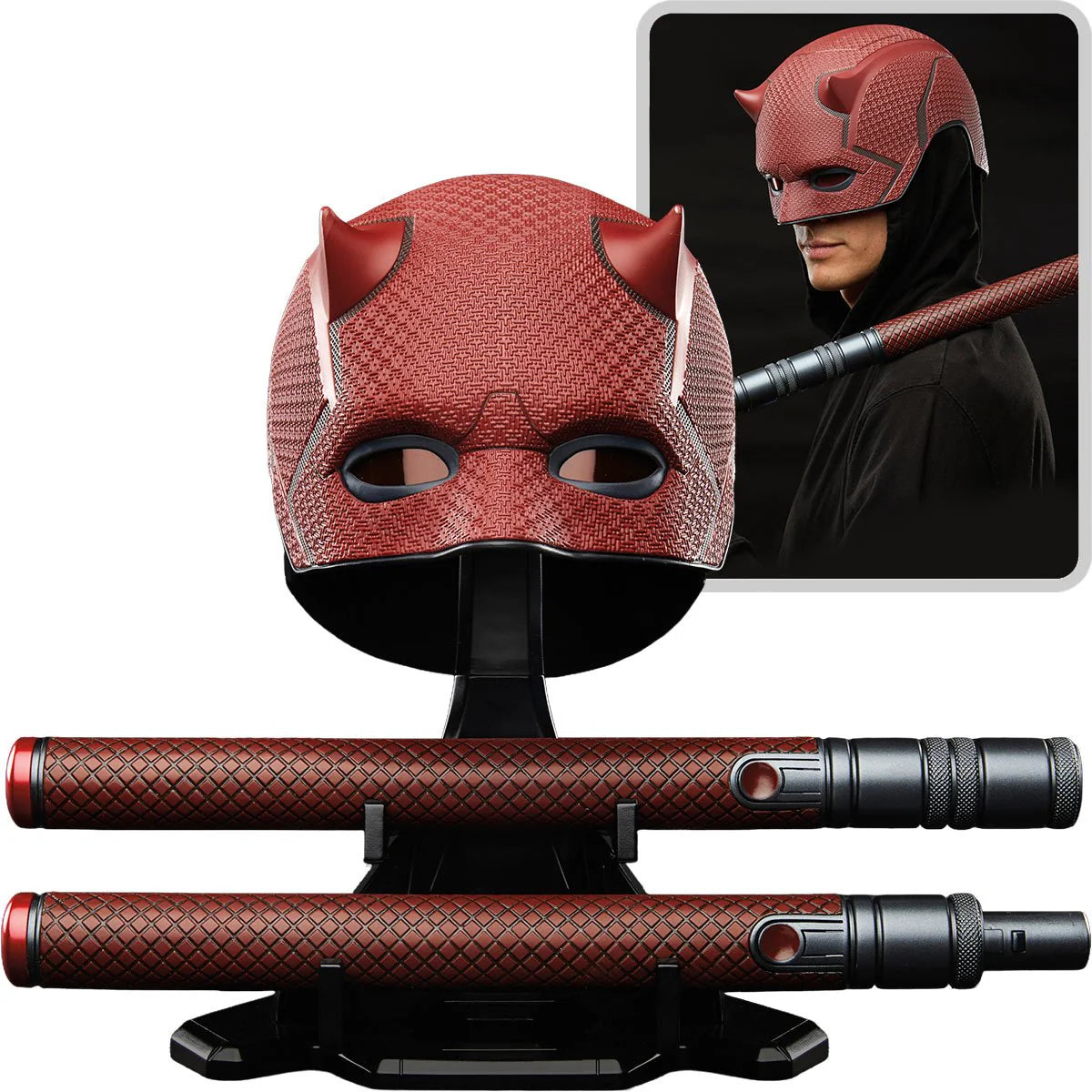 HASBRO PROP REPLICAS - DAREDEVIL: RENACIDO MASCARA Y BASTON - MARVEL LEGENDS