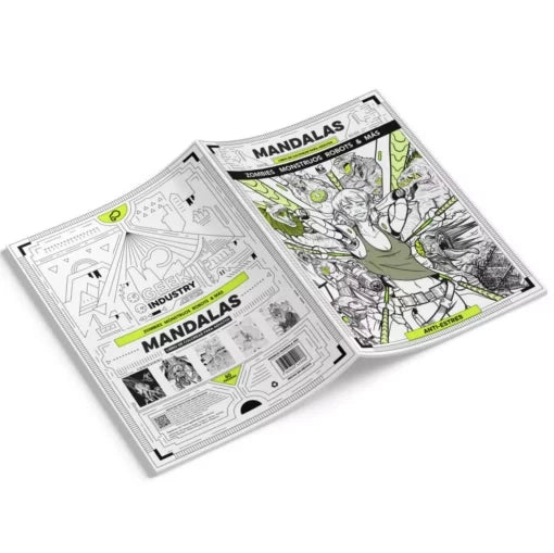 Geek Industry - Libro Para Colorear Para Adultos  - Mandala, Zombies, Monstruos, Robots & M?s