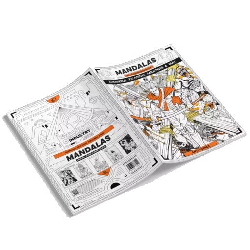 Geek Industry - Mandala - Libro Para Colorear Para Adultos  - Guerreros, Paladines, Faraones &amp; M?s