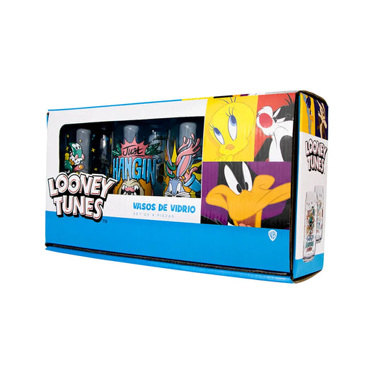 Vasos De Cristal - Looney Tunes 90'S - 4 Pack - Looney Toones