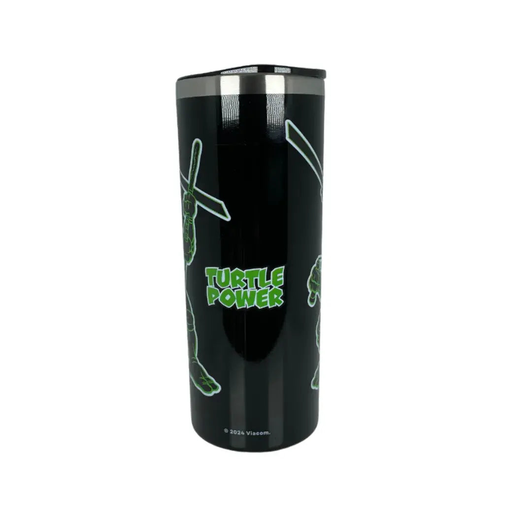 Termo Metálico Acero Inoxidable 591 ml Las Tortugas Ninja Negro