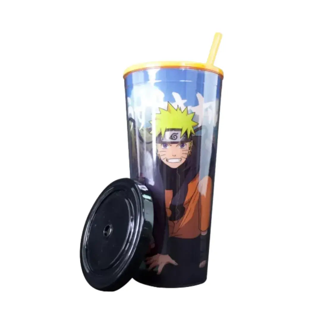 Vaso de Acrilico con tapa y popote - Naruto Uzumaki doble pared