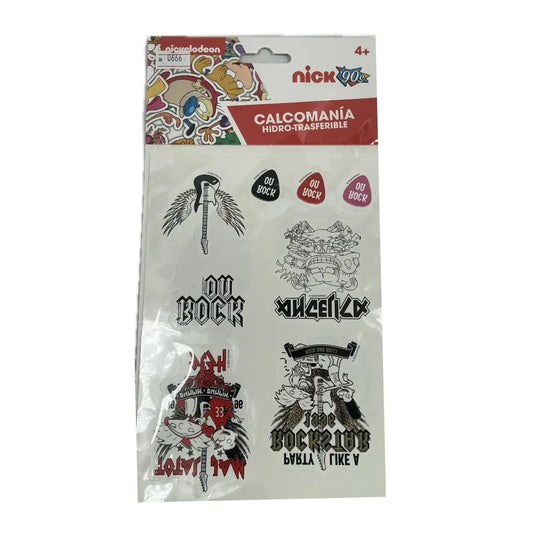 Calcomanías de tatuajes temporales Hidrotransferible de Hey Arnold Ren y Stimpy I