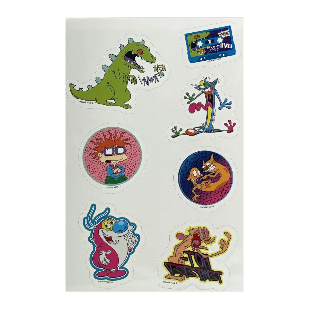 Calcomanías de tatuajes temporales Hidrotransferible de Hey Arnold Ren y Stimpy II
