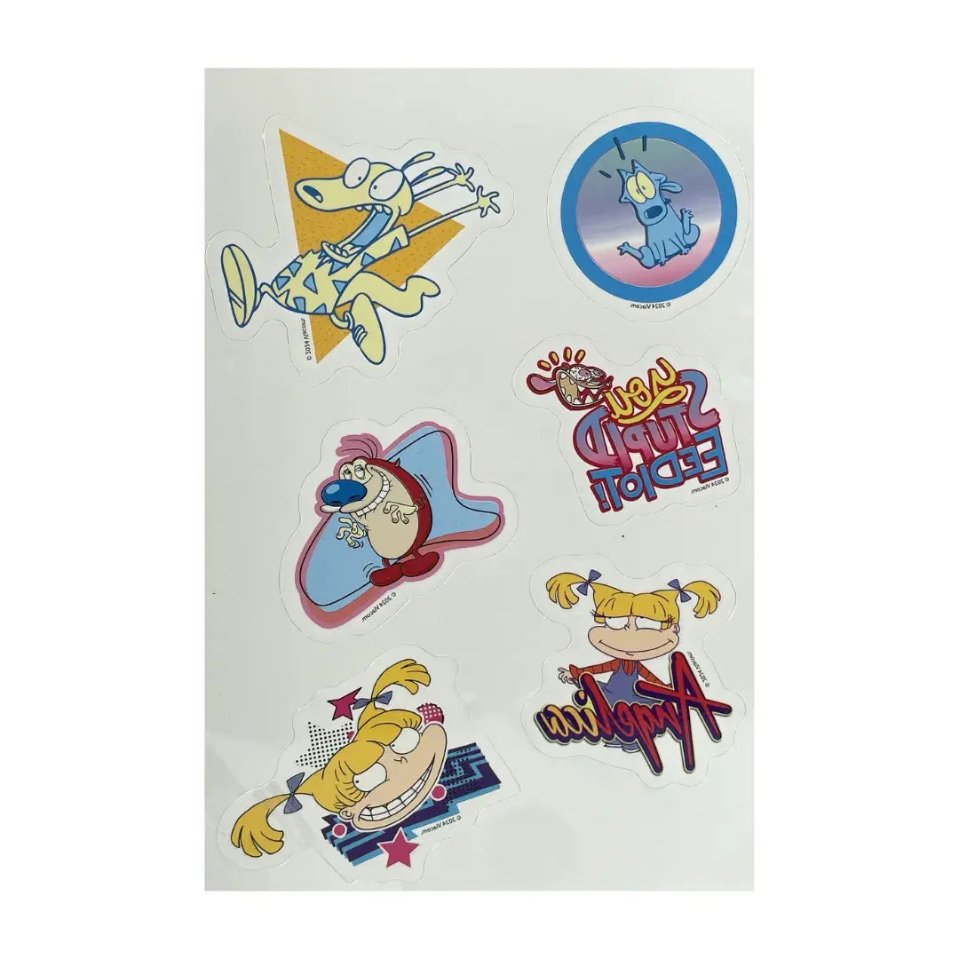 Calcomanías de tatuajes temporales Hidrotransferible de Hey Arnold Ren y Stimpy II
