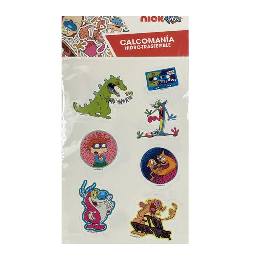 Calcomanías de tatuajes temporales Hidrotransferible de Hey Arnold Ren y Stimpy II