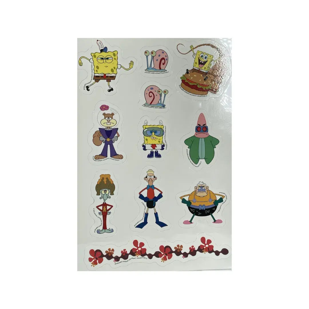 Calcomanías de tatuajes temporales Hidrotransferible de Bob Esponja I