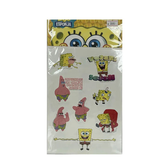 Calcomanías de tatuajes temporales Hidrotransferible de Bob Esponja I