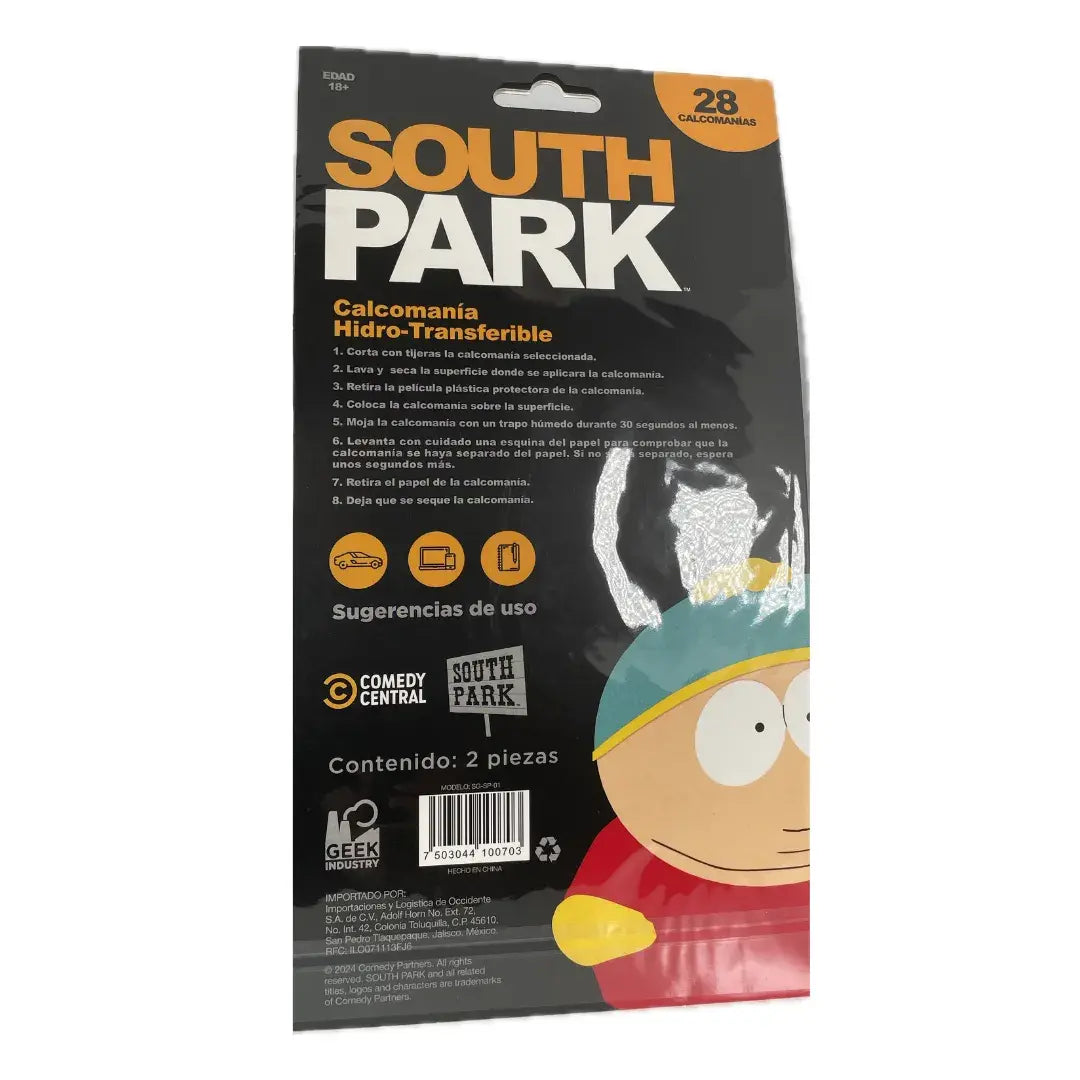 Calcomanías de tatuajes temporales Hidrotransferible de South Park