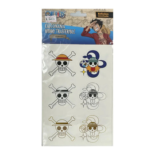 Calcomanías de tatuajes temporales Hidrotransferible de One Piece Anime I