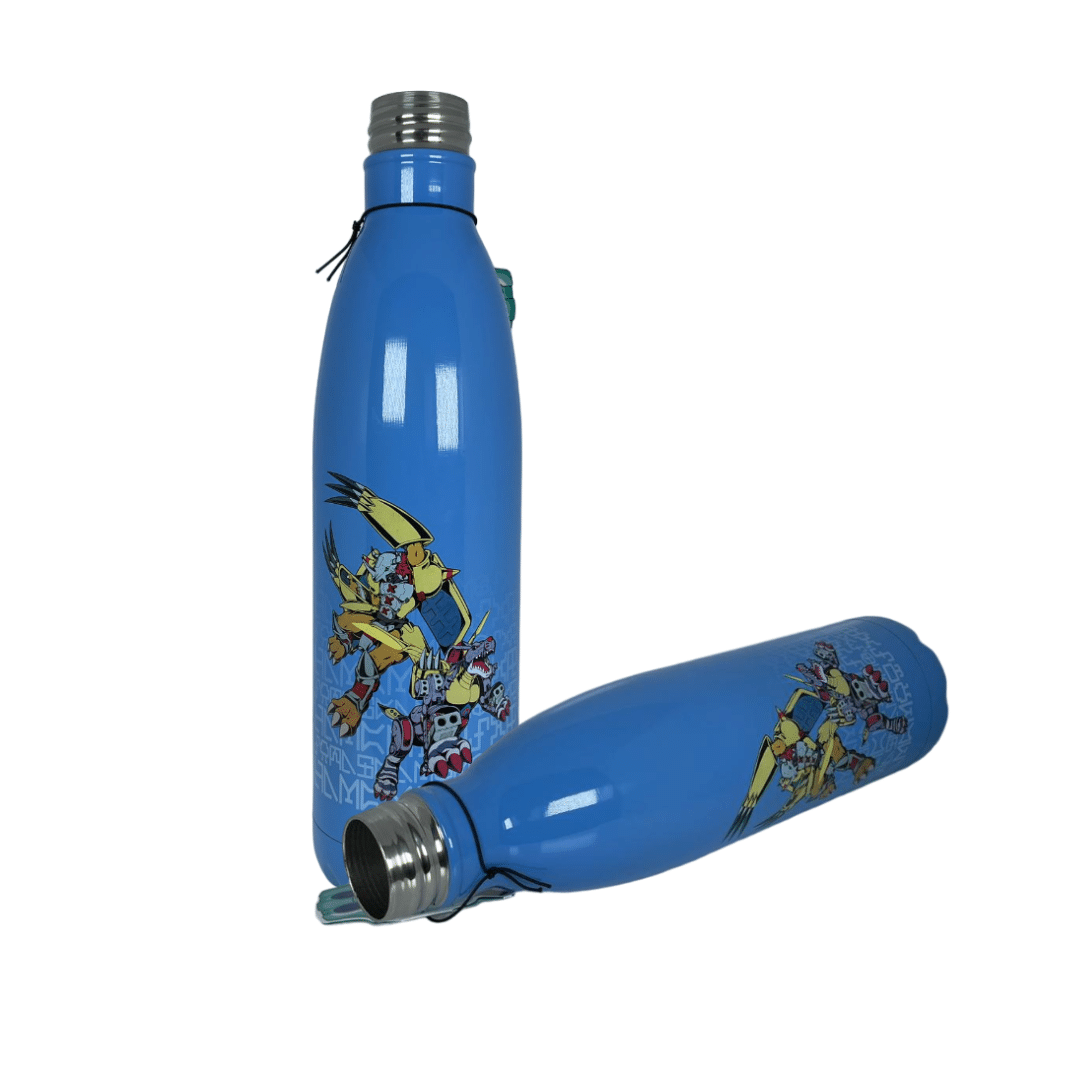 Botella Metálica de Acero Inoxidable Digimon 750 ml - Metalgarurumon y Wargreimon