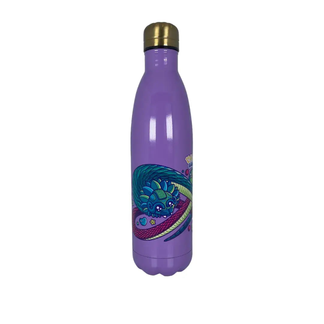 Botella Metálica De Acero Inoxidable Chido Kawaii QUETZALCOATL 750 ML MORADO