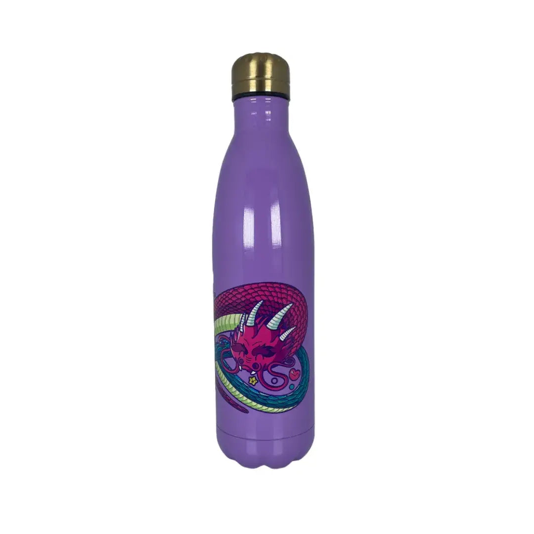 Botella Metálica De Acero Inoxidable Chido Kawaii QUETZALCOATL 750 ML MORADO