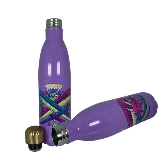 Botella Metálica De Acero Inoxidable Chido Kawaii QUETZALCOATL 750 ML MORADO