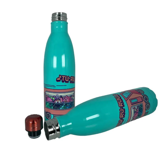 Botella Metálica De Acero Inoxidable Chido Kawaii Metro CDMX 750 ML