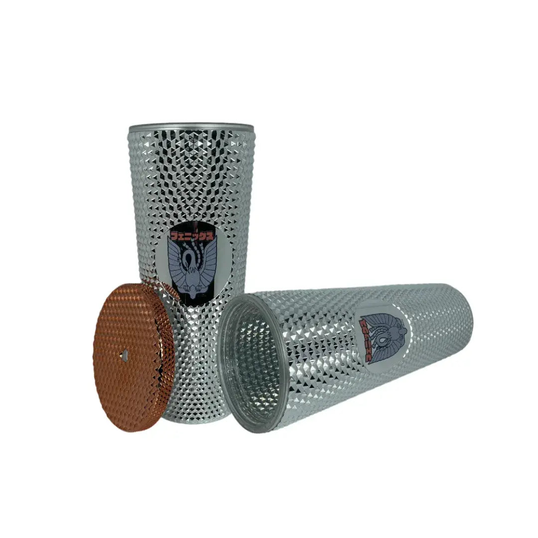 Vaso Con Popote De Acrílico Saint Seiya Ikki de Fenix 709 ml