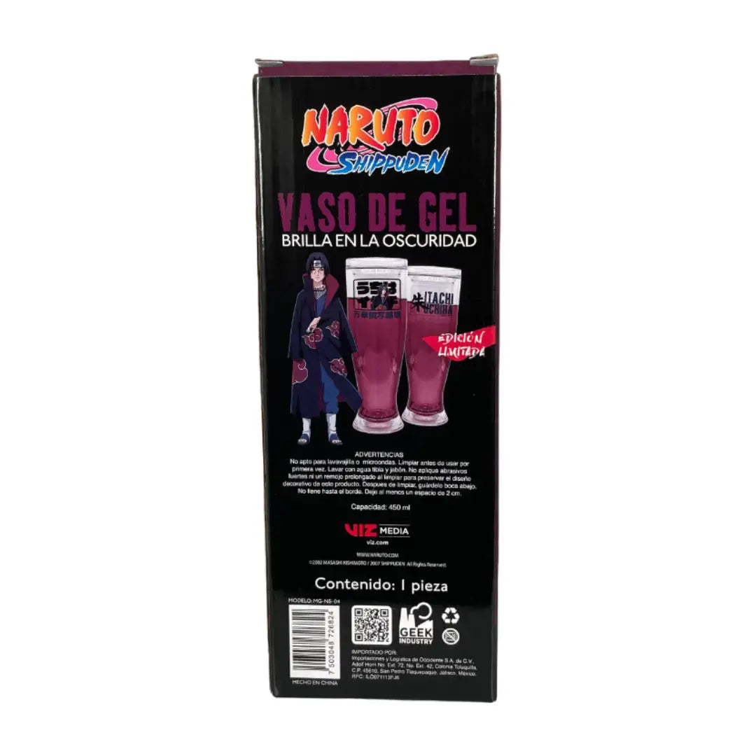 Vaso Mágico con liquido congelable Itachi Brilla en la Oscuridad - Anime Naruto Aldea de la Hoja