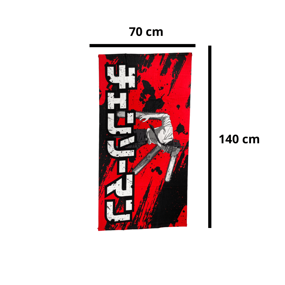 Toalla de Baño Grande Absorbente Denji Chainsaw Man 70x140cm
