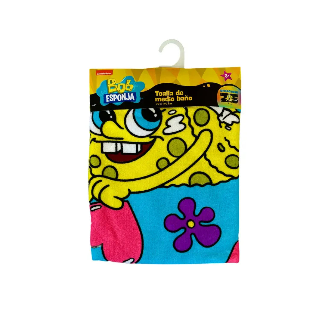 Toalla de Baño Grande Absorbente Bob Esponja Love 70x140cm