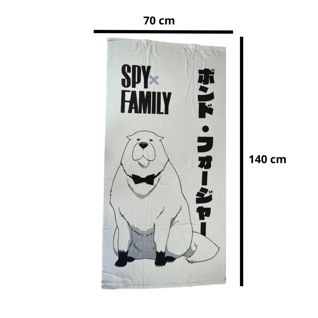 Toalla de Baño Grande Absorbente Bond Spy X Family 70x140cm.