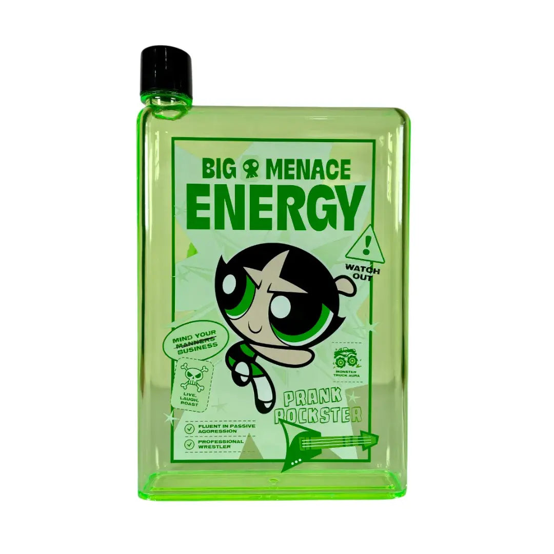 GEEK INDUSTRY - BOTELLA PLANA BELLOTA - CHICAS SUPER PODEROSAS