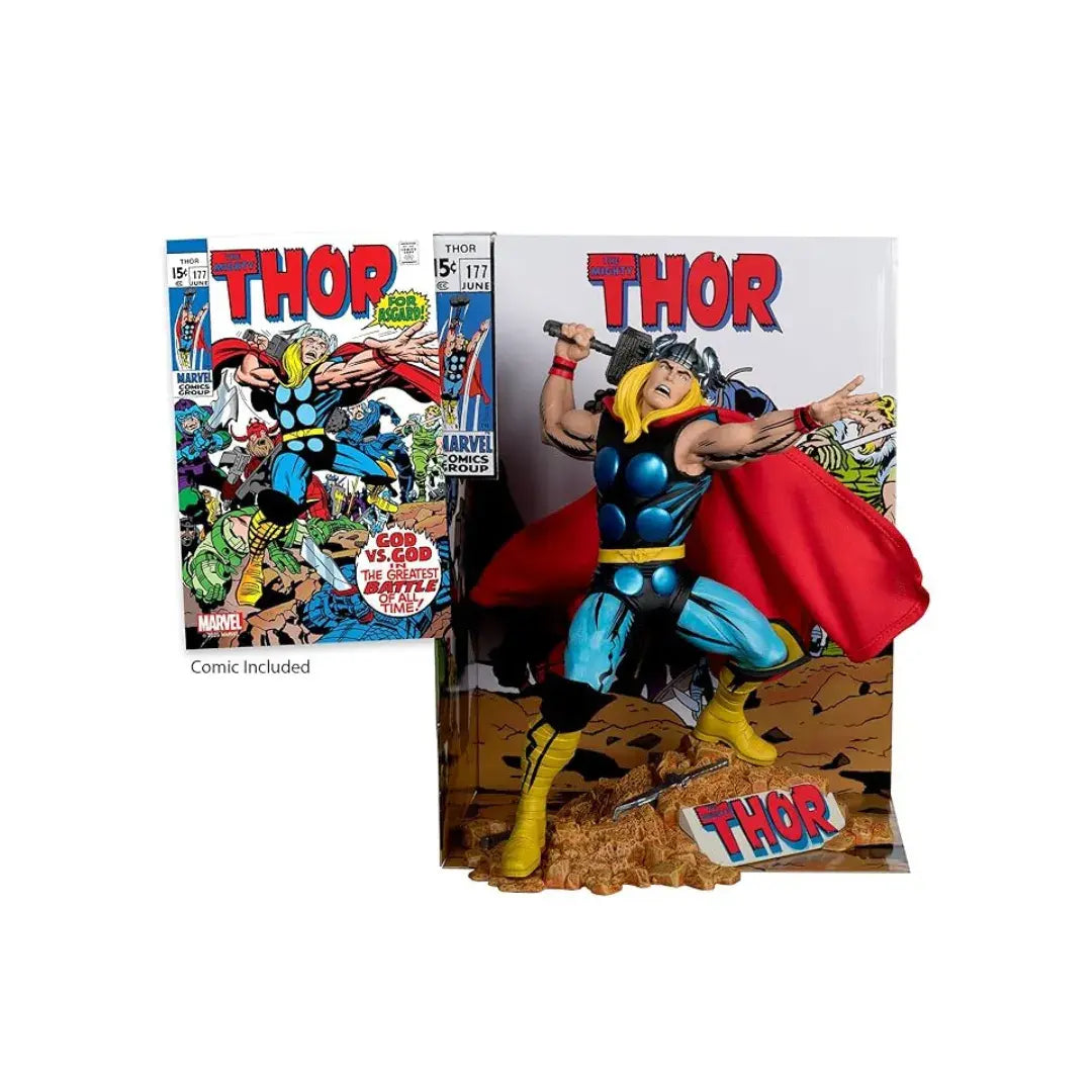 McFARLANE TOYS - THE MIGHTY THOR #177 1:6 SCALE W/ SCENE &amp; COMIC - MARVEL