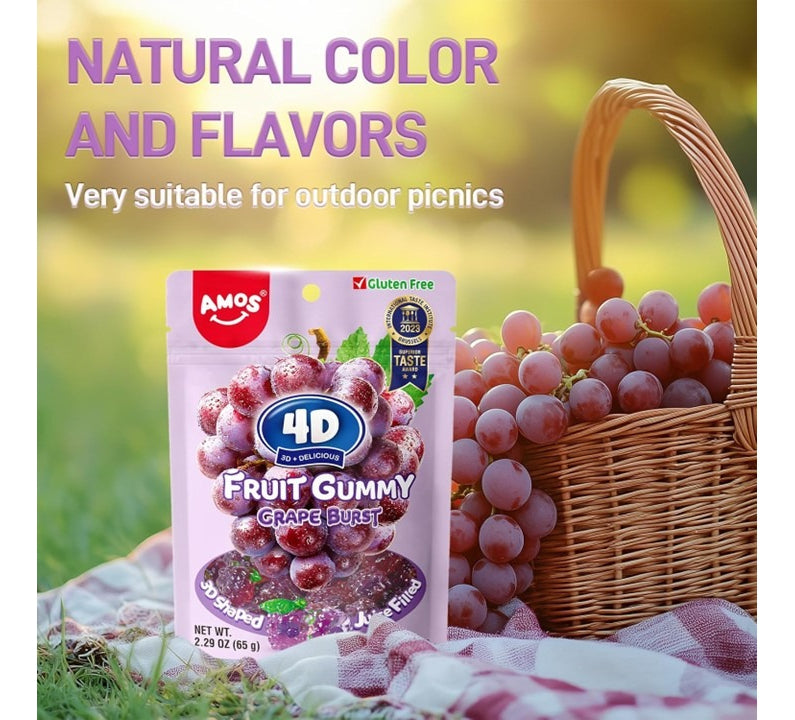 ASIAN SNACKS - GOMITAS RELLENAS DE UVA 4D 65G