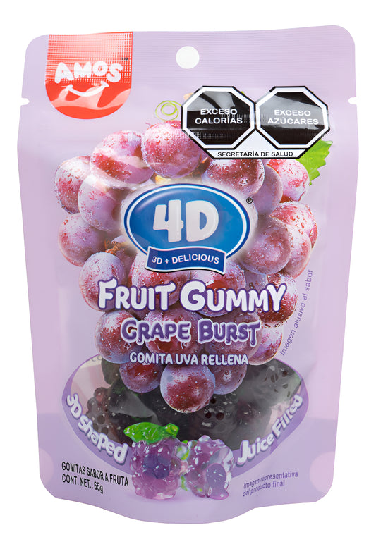 ASIAN SNACKS - GOMITAS RELLENAS DE UVA 4D 65G