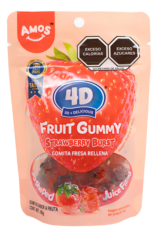 ASIAN SNACKS - GOMITAS RELLENAS DE FRESA 4D 65G